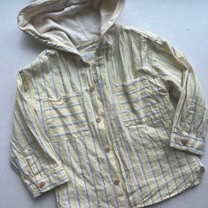 Zara Linen Blend Button front top